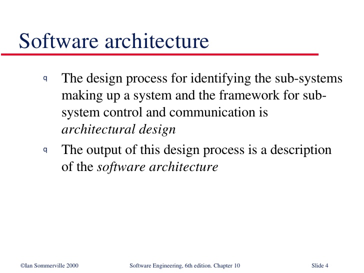 Architectural design in software engineering in hindi